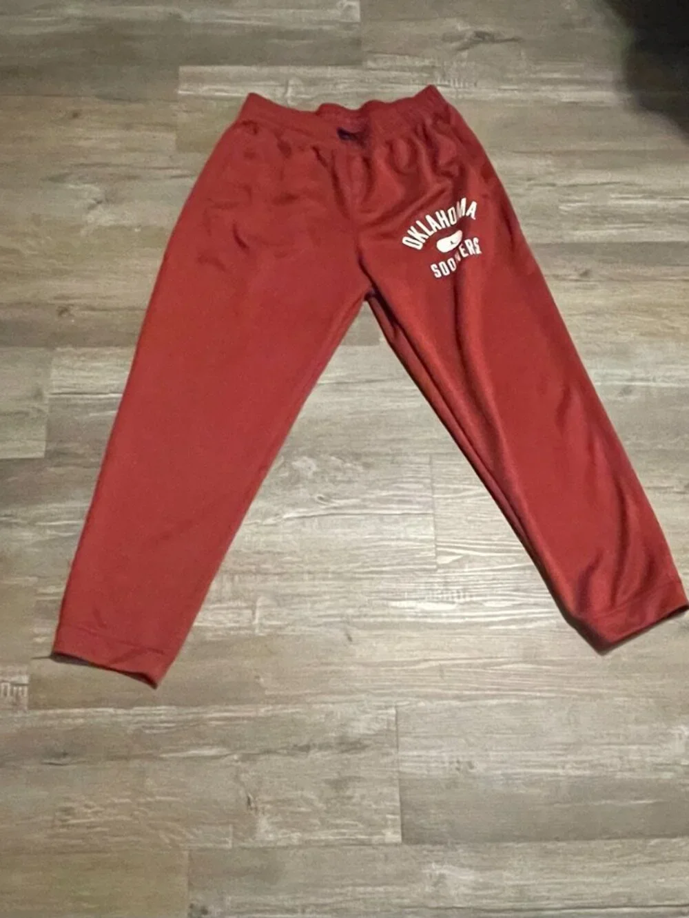 Jordan NCAA Oklahoma Sooners fleece jogger sweatpants Mens Crimson Joggers Large